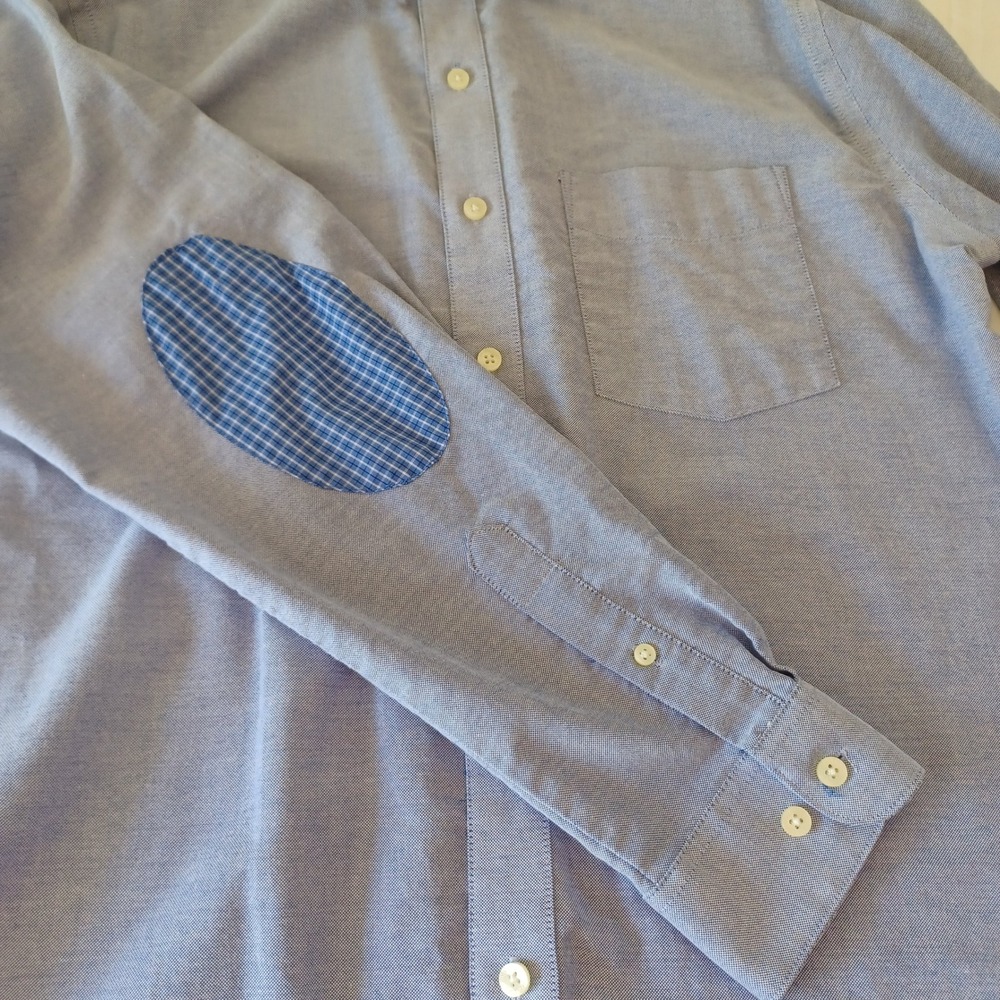 Van Heusen Originals Mens Classic Fit Blue Oxford Button Down Shirt M 15-15.5 - Picture 10 of 11